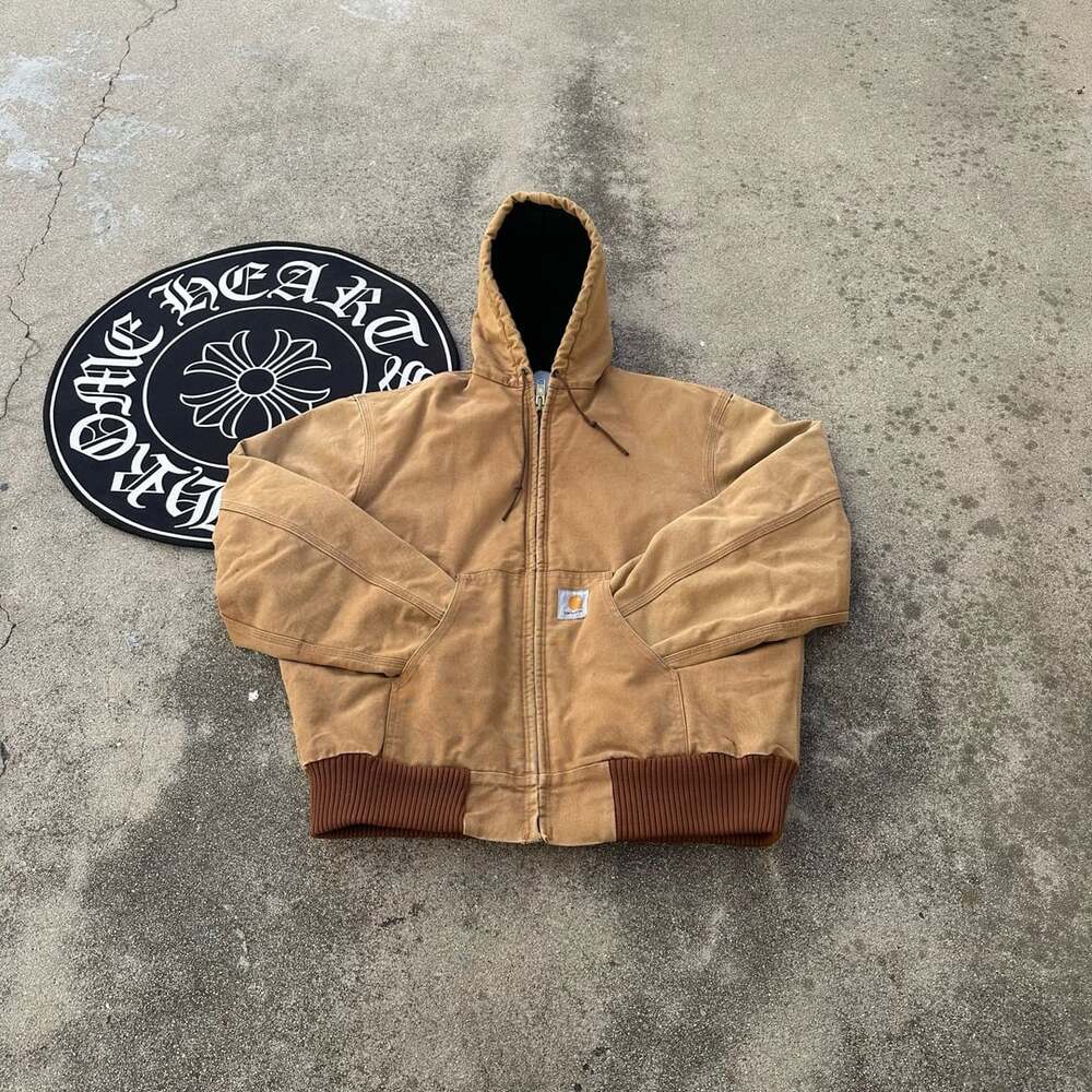 Carhartt Jacket Size L/XL Brown Thermal Lined